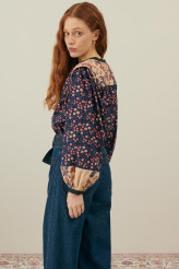 Blusa JANE azul marino.