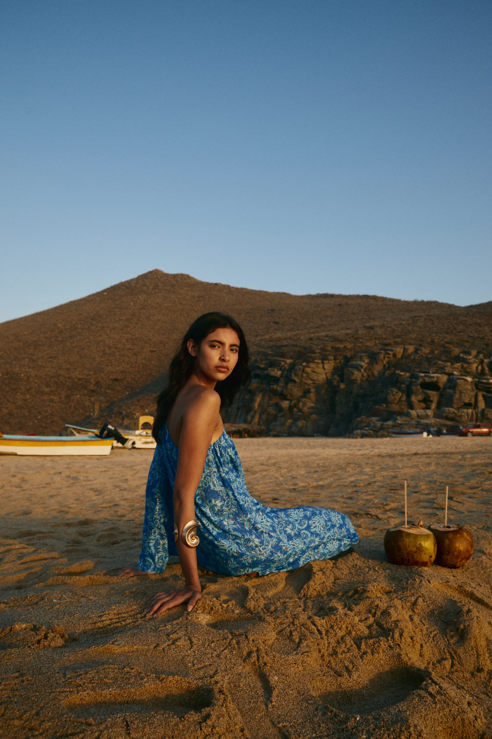 Vestido LEILA flores azules.