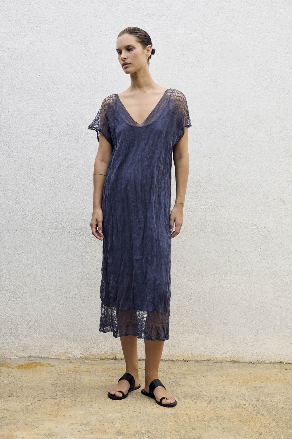 Vestido recto punto.