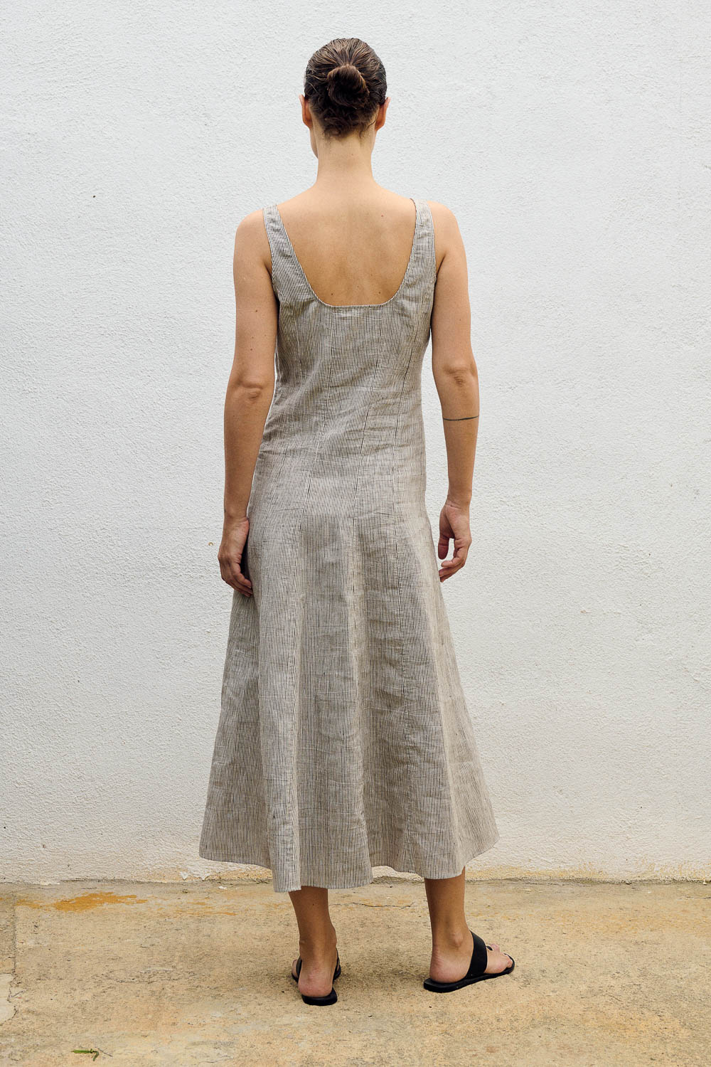 Vestido micro listado.