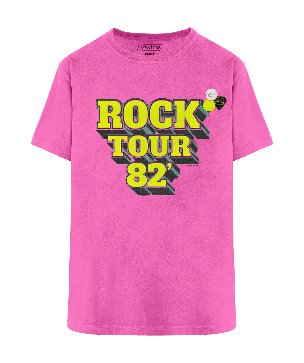 Camiseta TOUR fúcsia.