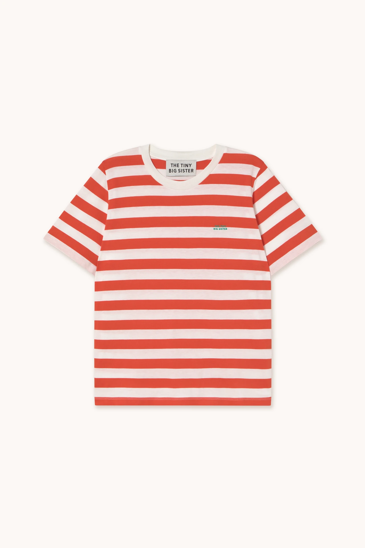 Camiseta rayas naranja.