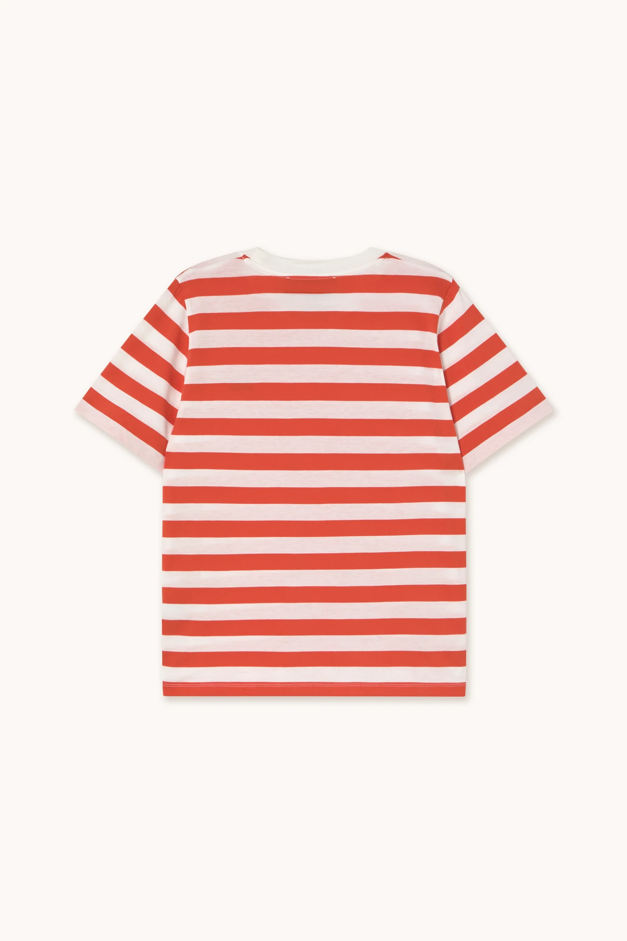 Camiseta rayas naranja.