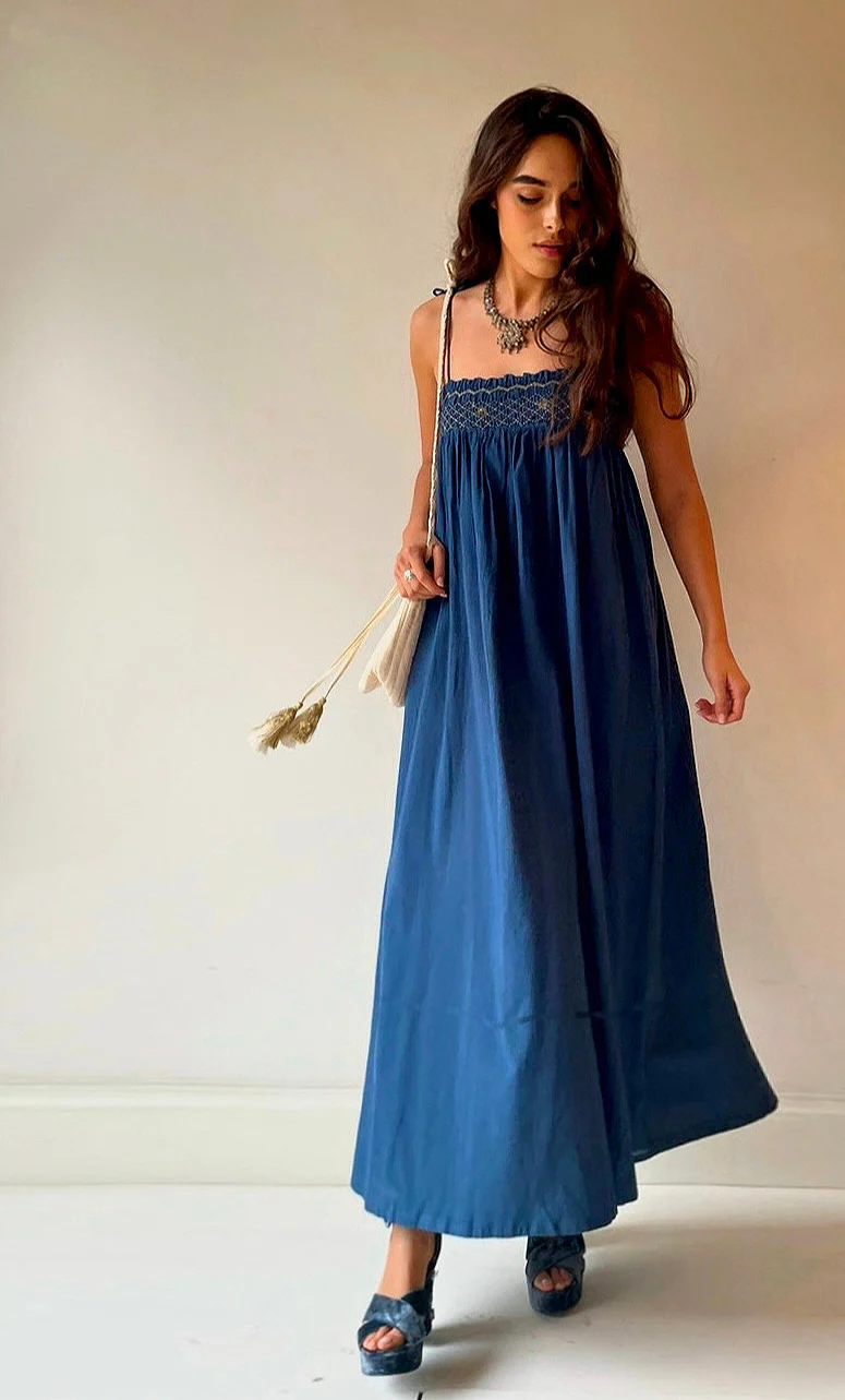 Vestido SCARLETT azul.