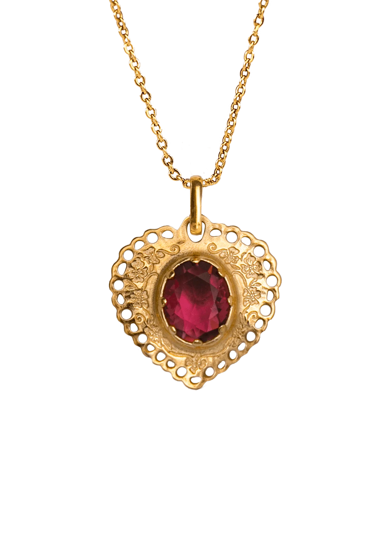 Colgante SACRO CUORE dorado Alhaja.