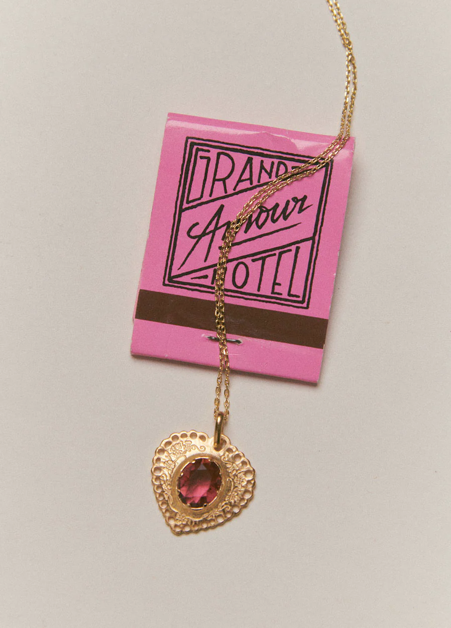 Colgante SACRO CUORE dorado Alhaja.