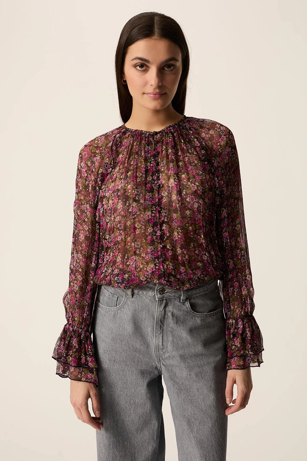 Blusa YKARION estampado flores Des Petits Hauts.