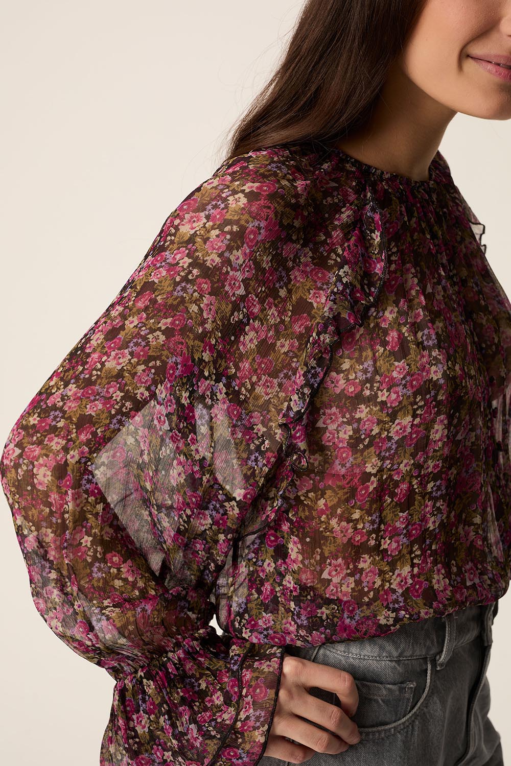 Blusa YKARION estampado flores Des Petits Hauts.