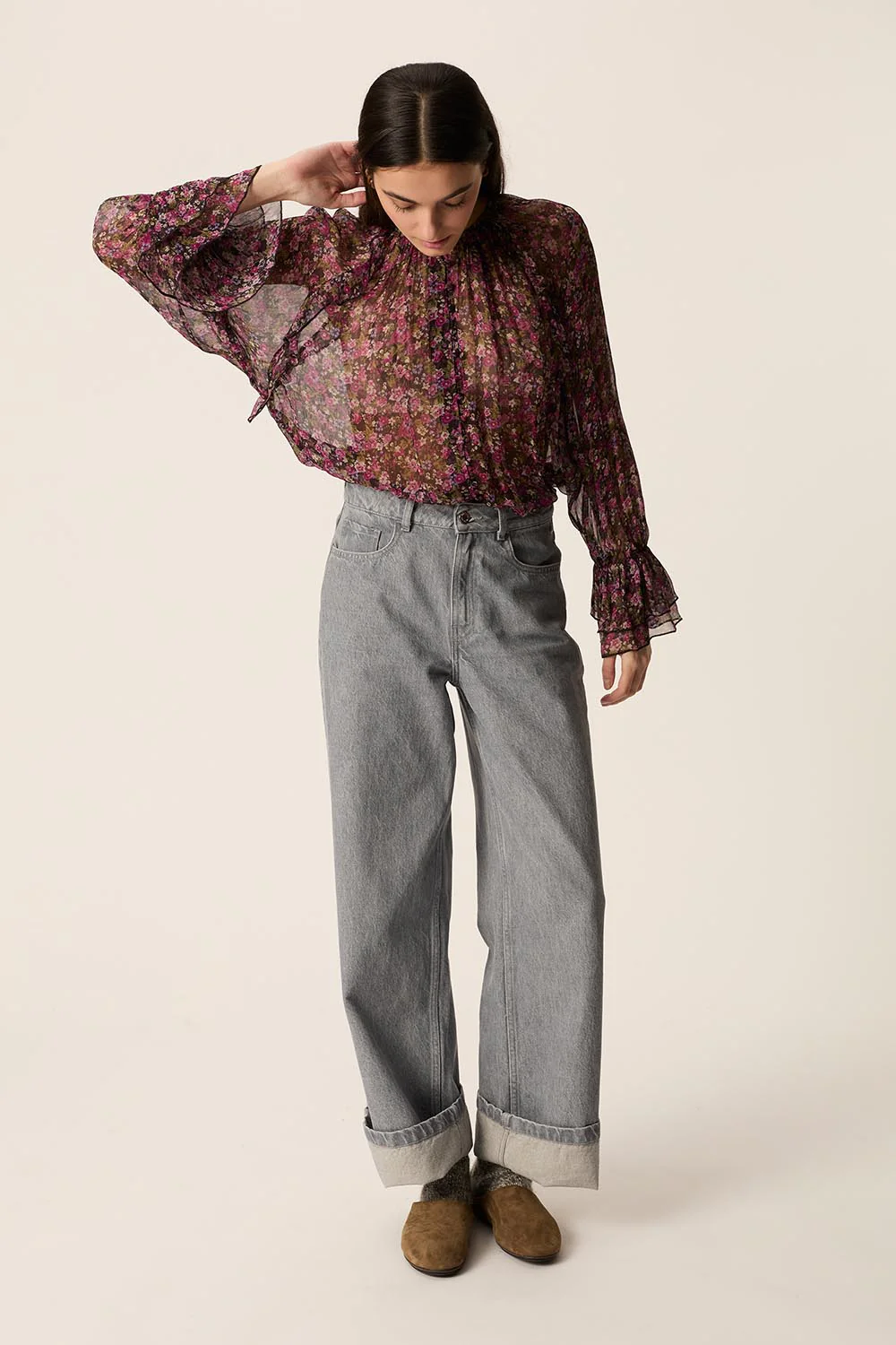 Blusa YKARION estampado flores Des Petits Hauts.
