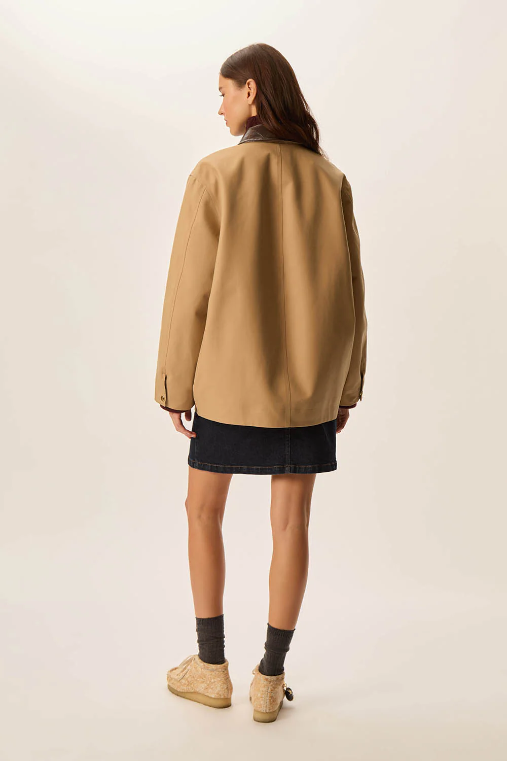 Cazadora YPOLITE camel Des Petits Hauts.