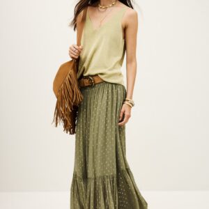 Falda MAGDA verde BA&SH.