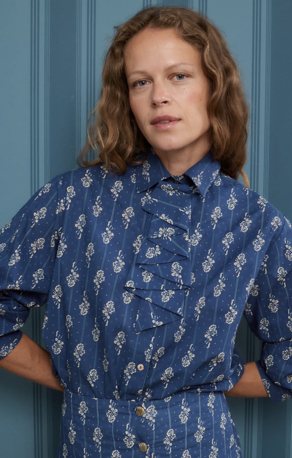 Camisa PARSON azul Josephine.