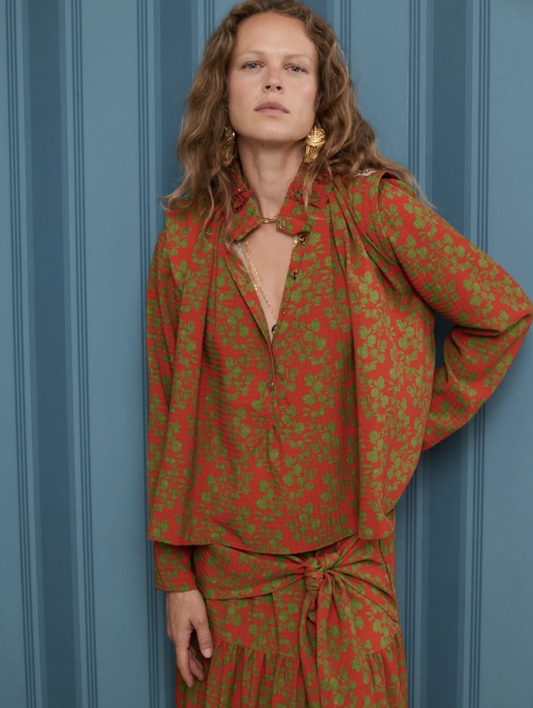 Blusa KOSTAELIK naranja Josephine.