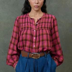 Camisa JALLY cuadros rosas Louise Misha.