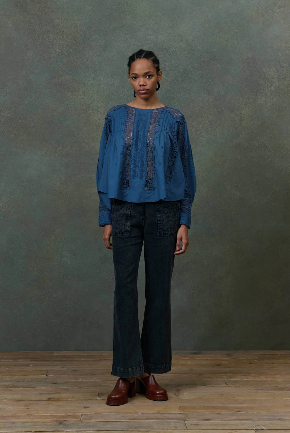 Blusa JEANNINE azul Louise Misha.