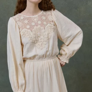 Vestido RIYANNE crema Louise Misha.