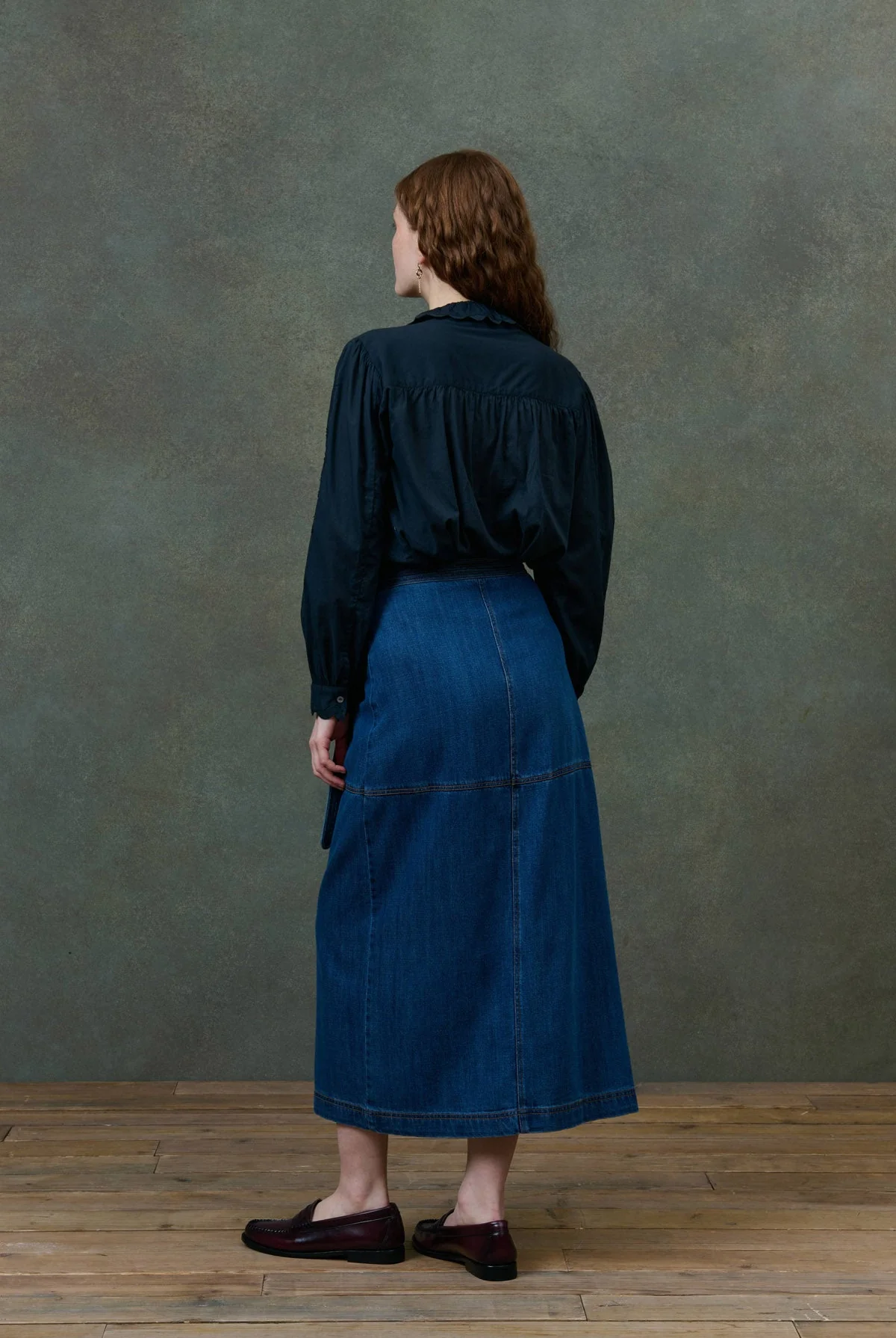 Falda EMNA vaquera azul Louise Misha.