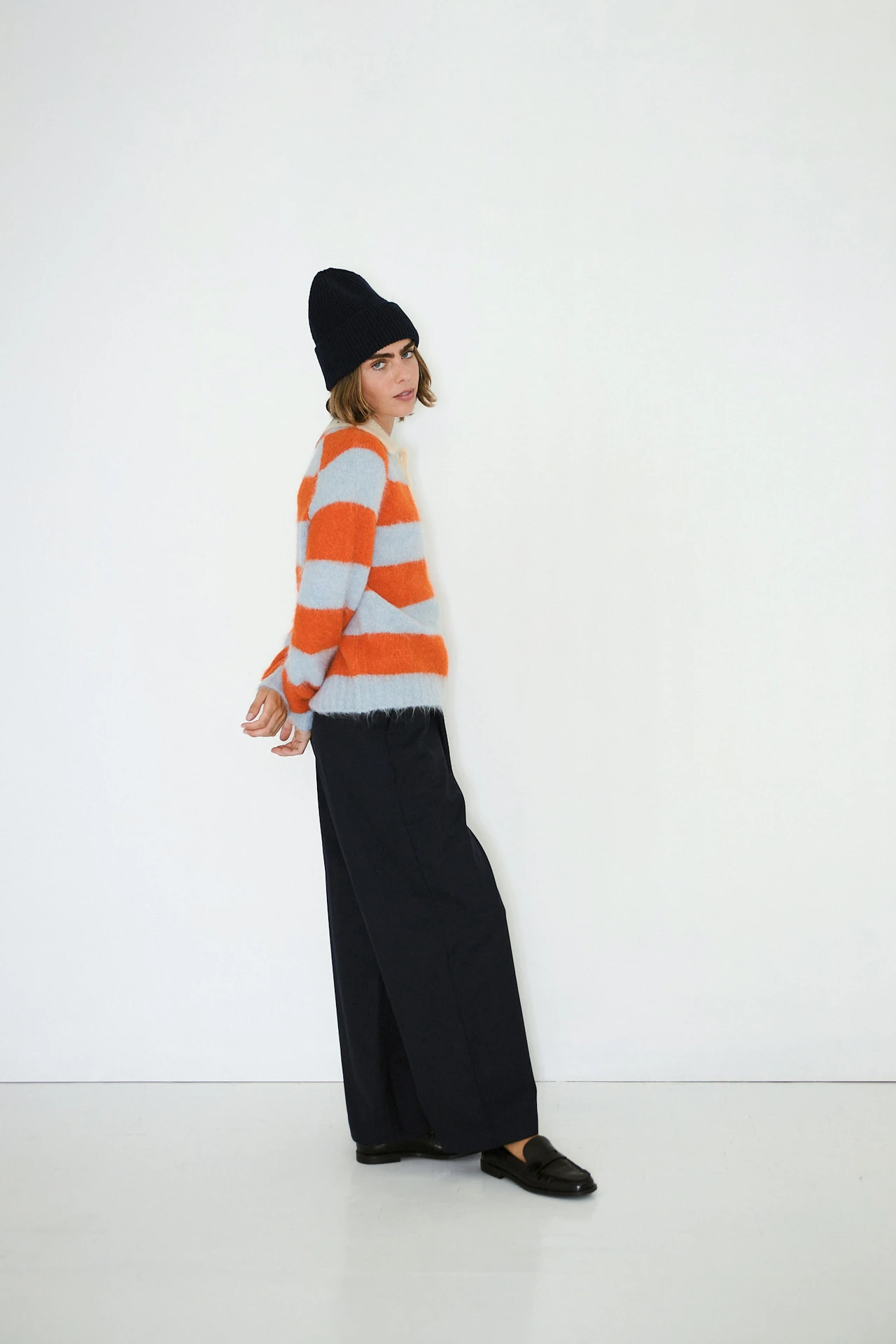 Jersey rayas azul y naranja Tiny Big Sister.