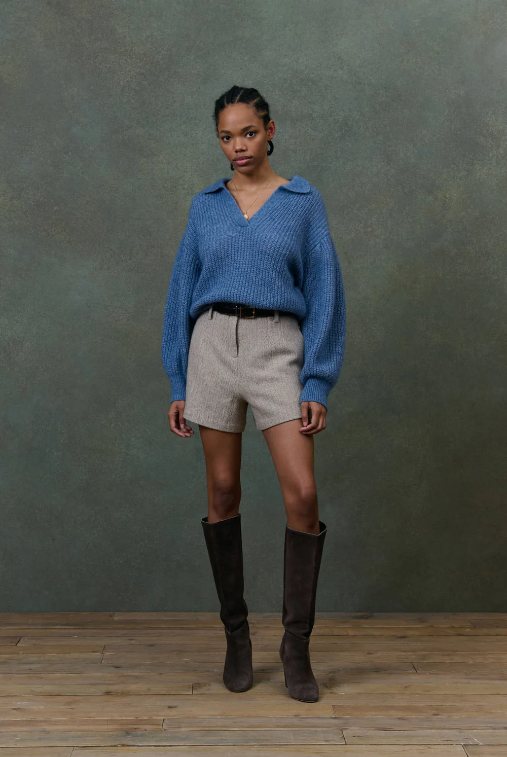 Polo ILKA azul Louise Misha.