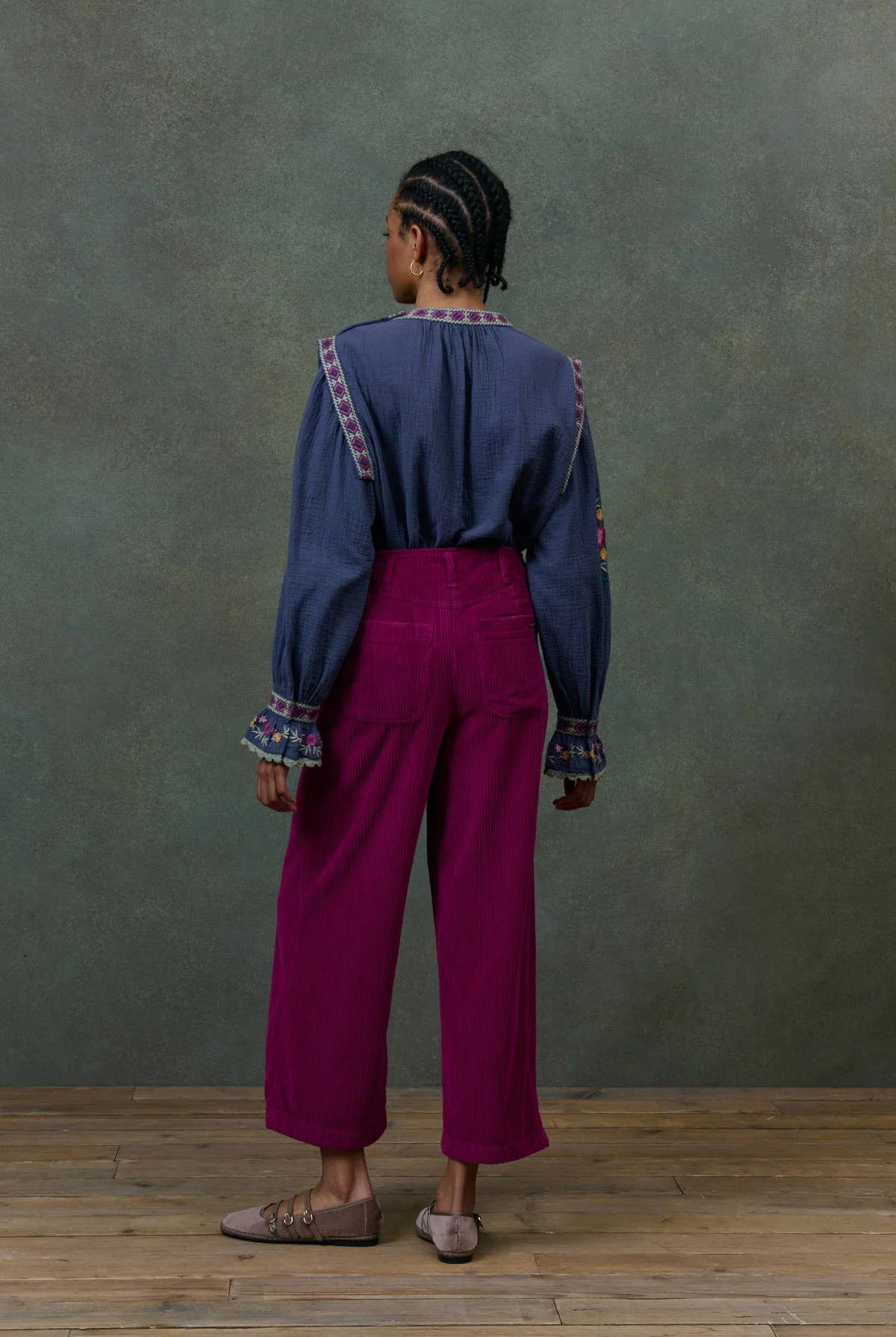 Blusa IZZA azul flores Louise Misha.