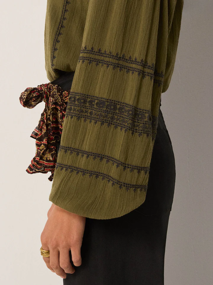 Blusa ORISSA verde Maison Hotel.