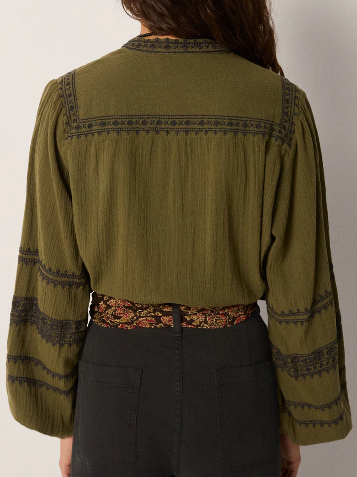 Blusa ORISSA verde Maison Hotel.