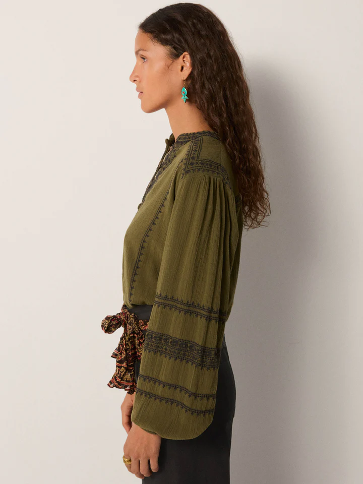 Blusa ORISSA verde Maison Hotel.