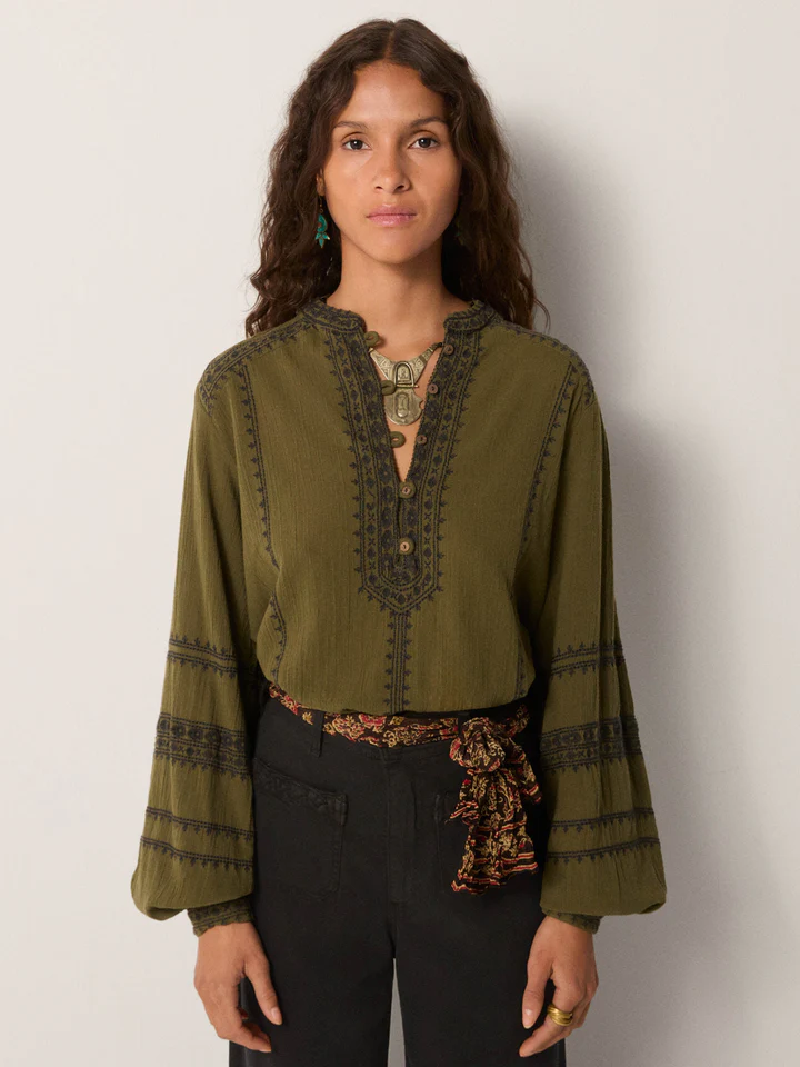 Blusa ORISSA verde Maison Hotel.