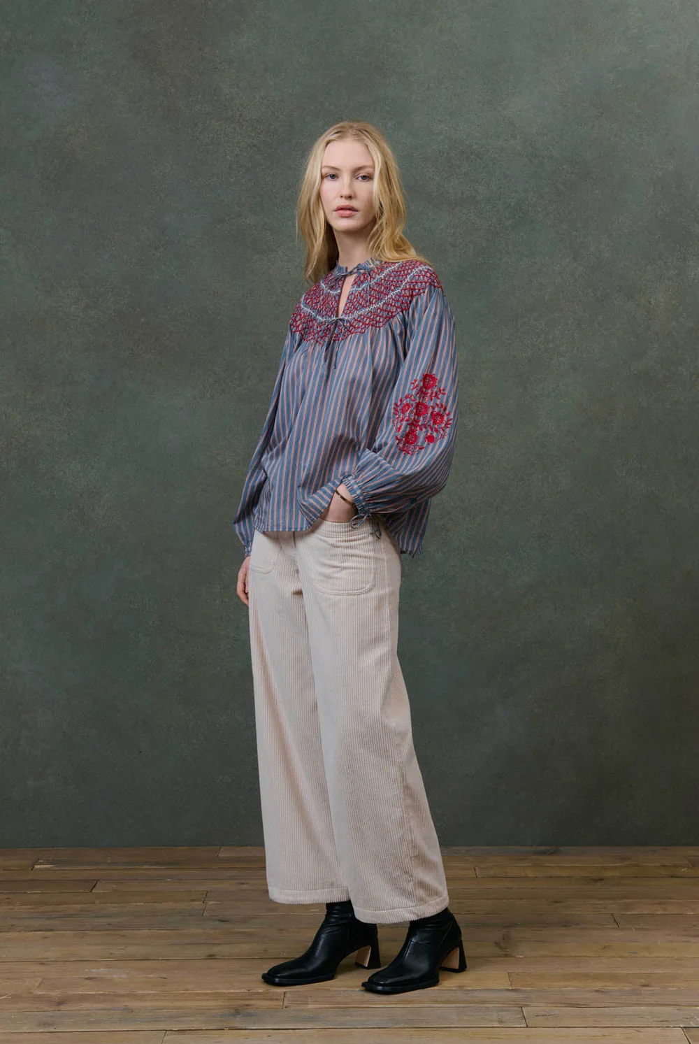 Blusa PAL azul rayas Louise Misha.