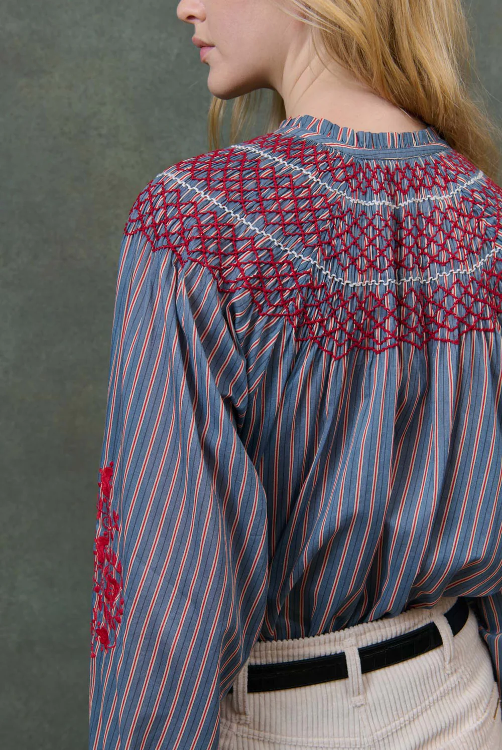 Blusa PAL azul rayas Louise Misha.