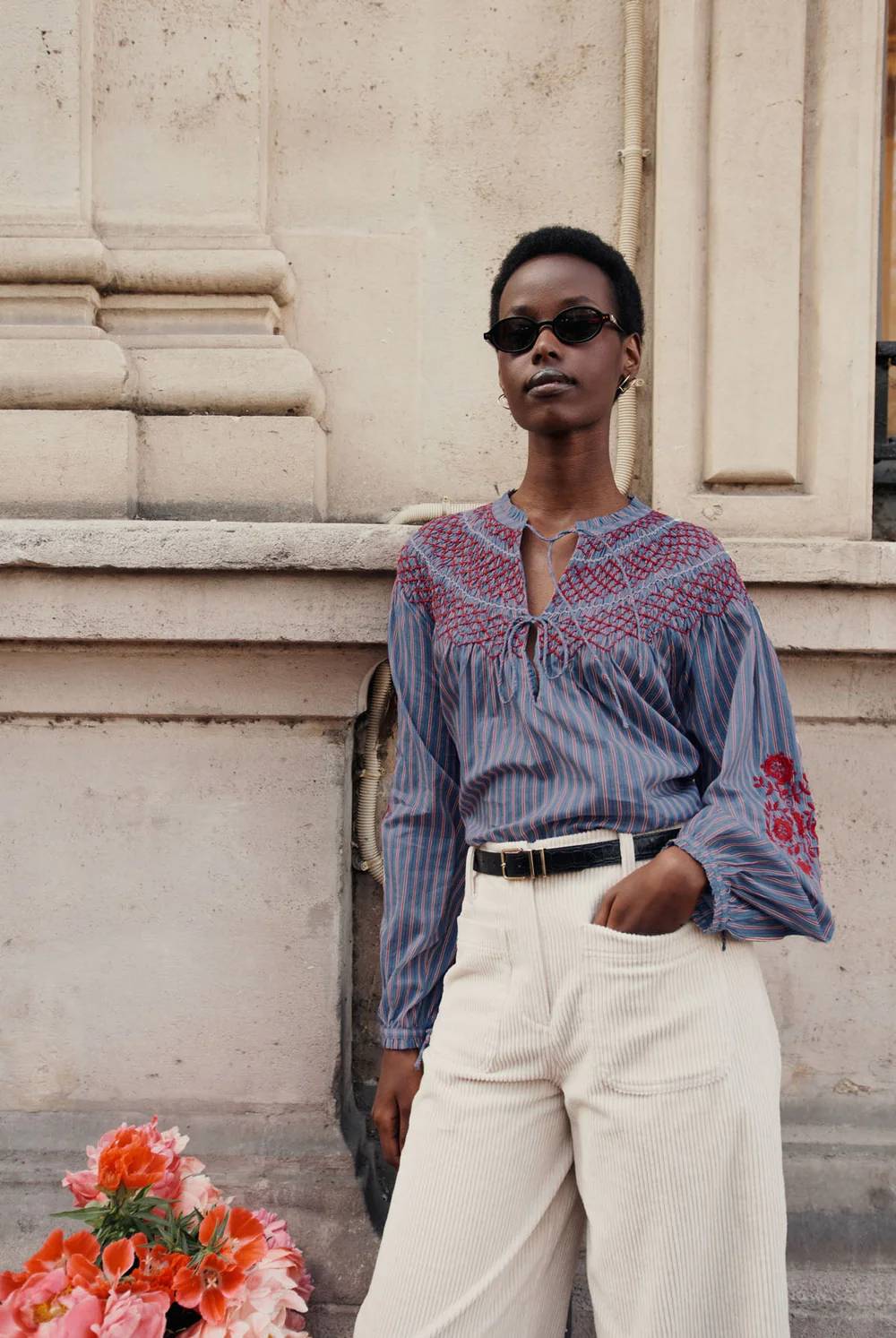 Blusa PAL azul rayas Louise Misha.