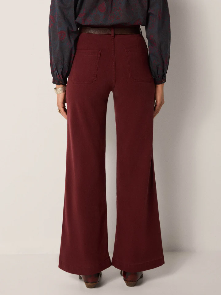 Pantalón GIULIETTA granate Maison Hotel.