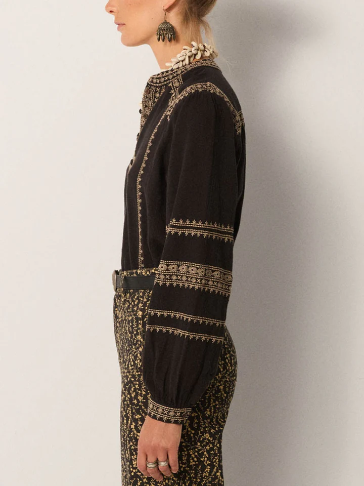 Blusa ORISSA negra Maison HOtel.