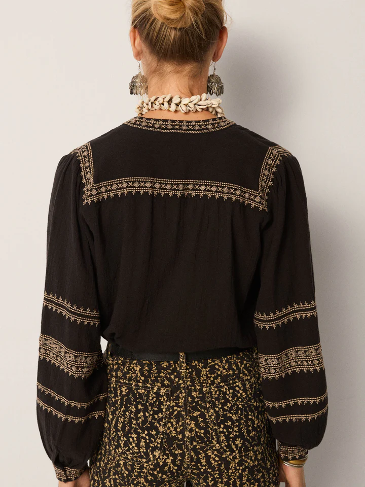 Blusa ORISSA negra Maison HOtel.