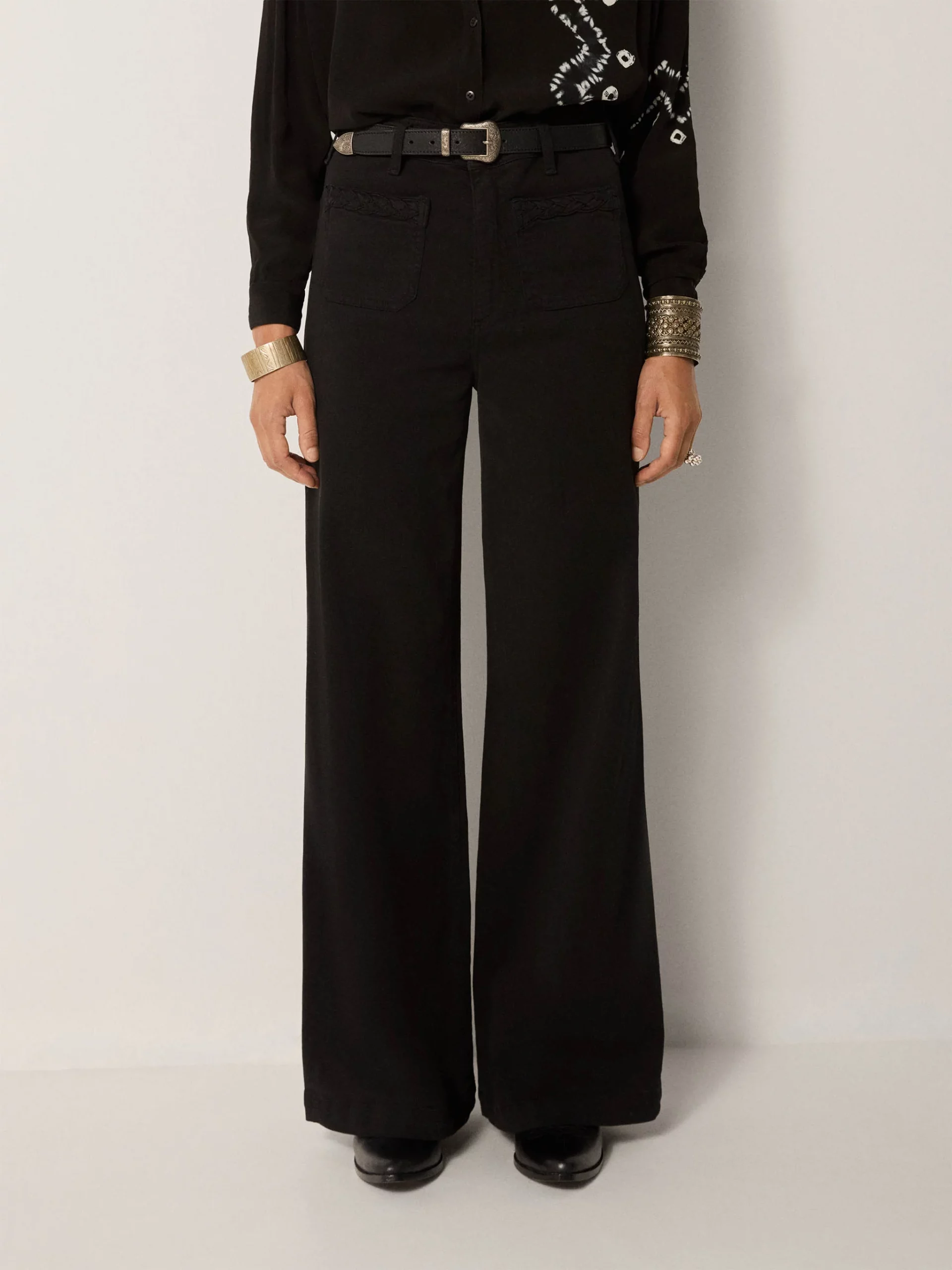 Pantalón GIULIETTA negro Maison Hotel.