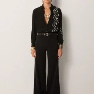 Pantalón GIULIETTA negro Maison Hotel.