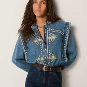 Blusa CAMPO NARCISO azul Maison Hotel.