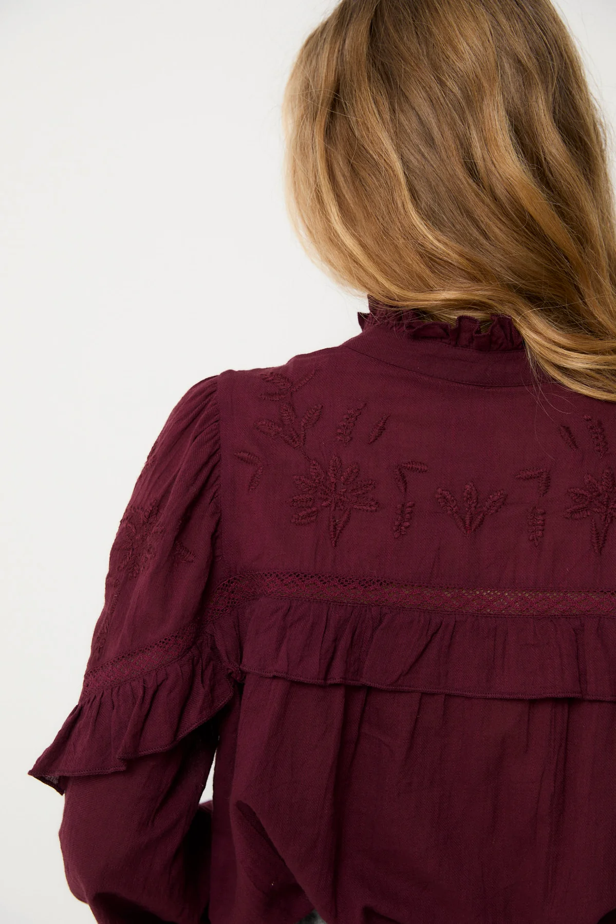 Blusa TRUJILLO burgundy Sophi&Lucie.