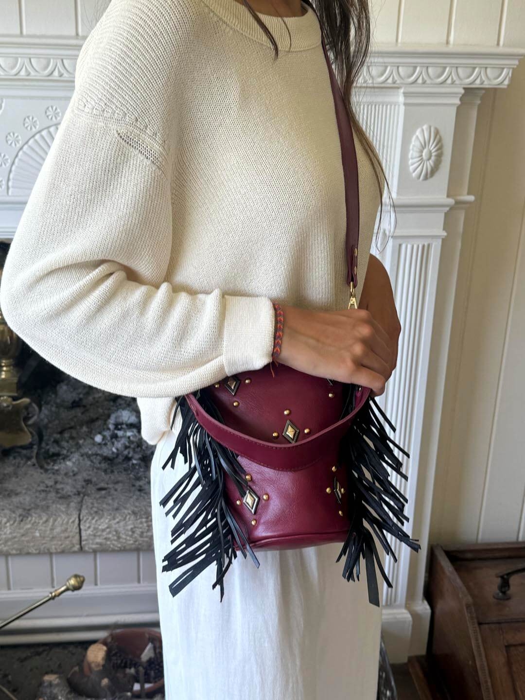 Bolso CANDY burdeos/negro Mercules.