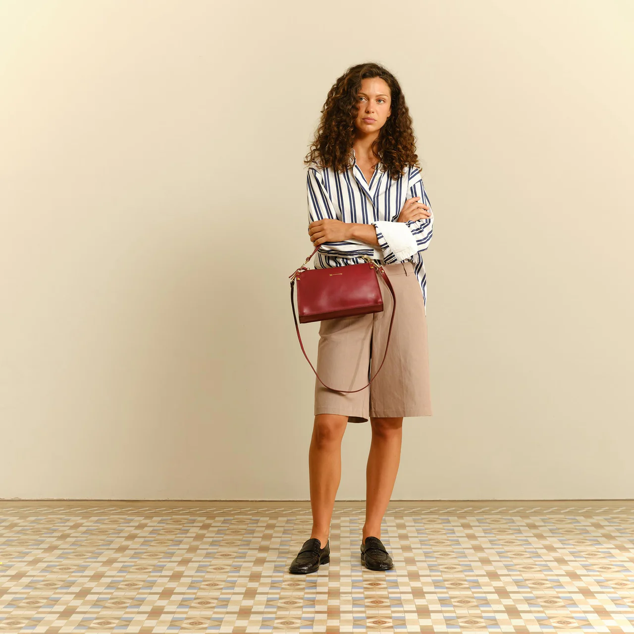 Bolso TRAPECIO burdeos Mercules.