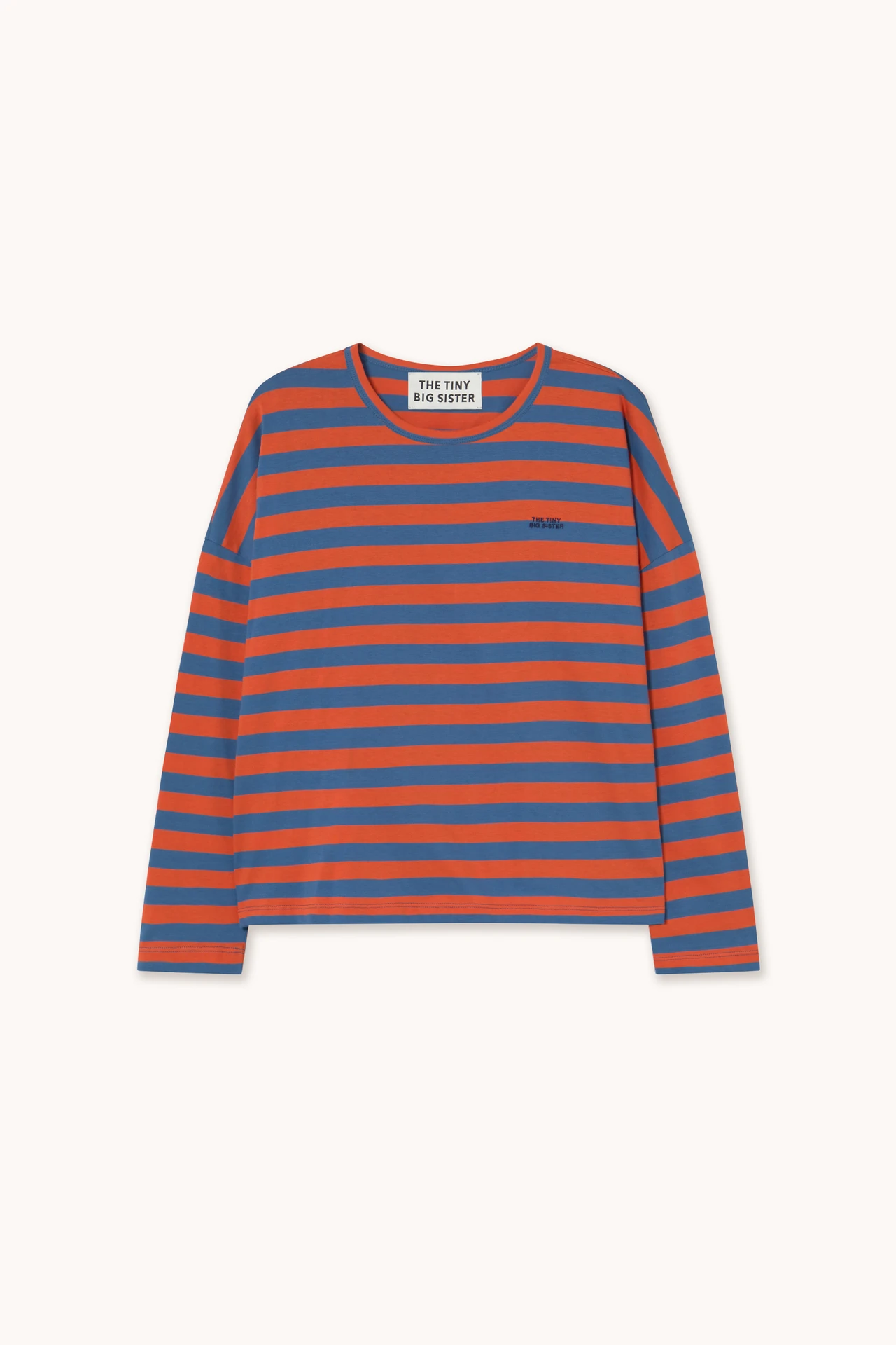 Camiseta RAYAS azul/naranja Tiny Big Sister.