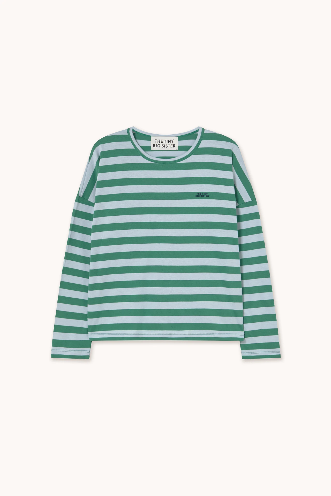 Camiseta RAYAS verde/azul Tiny Big Sister.