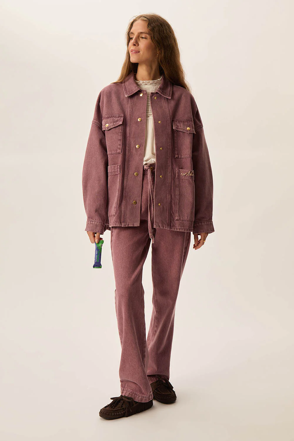 Chaqueta LAINA malva Des Petits Hauts.