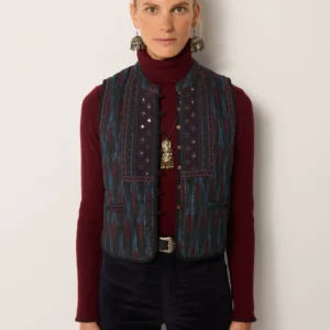 Chaleco TOMASSO azul y morado Maison Hotel.