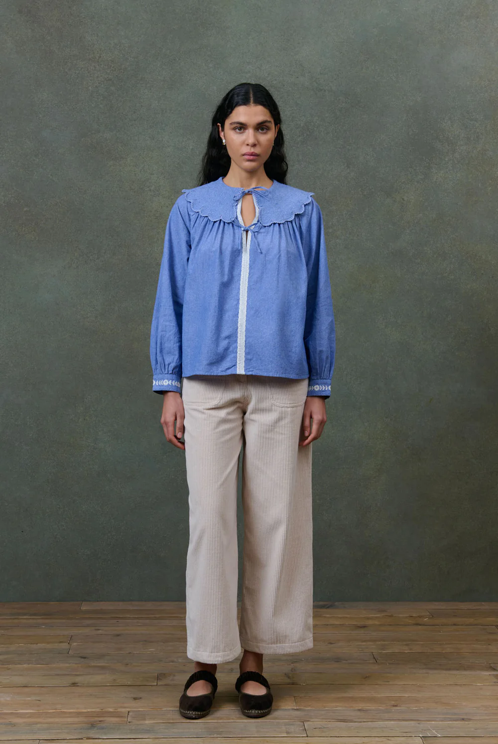 Camisa HYACIA azul Louise Misha.