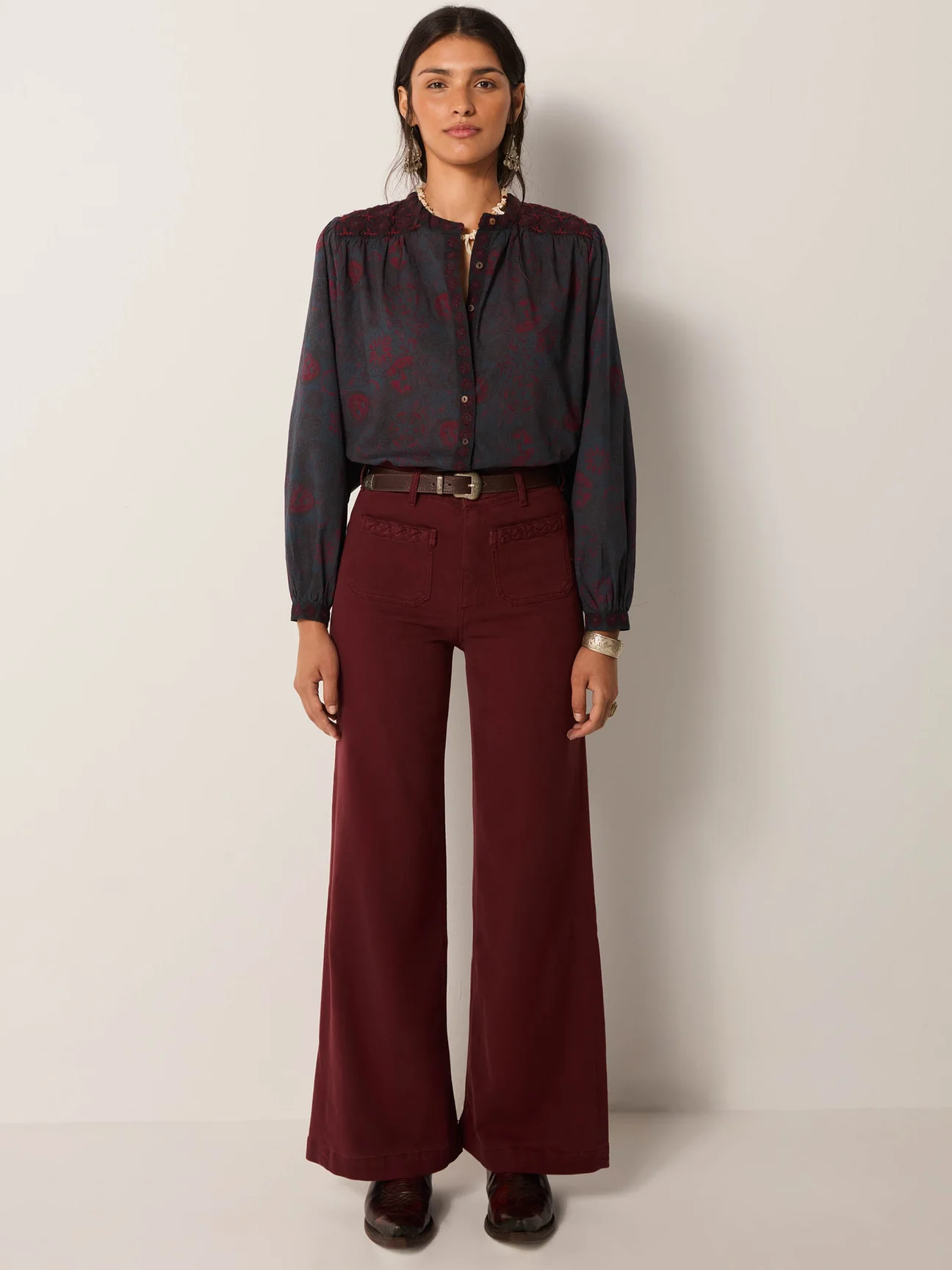 Blusa CHARLOTTE azul Maison Hotel.