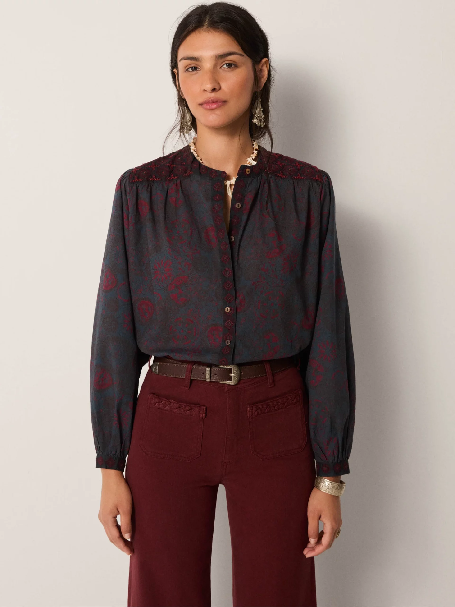 Blusa CHARLOTTE azul Maison Hotel.
