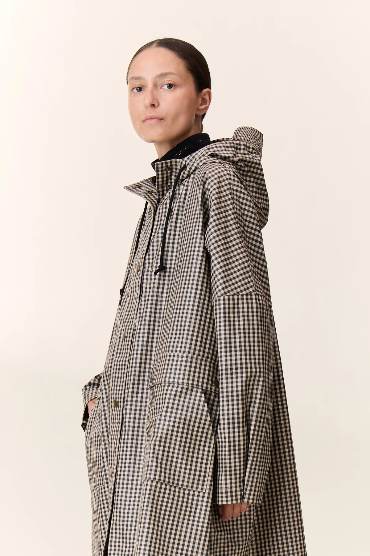 Poncho VANNAH CHECK crudo.