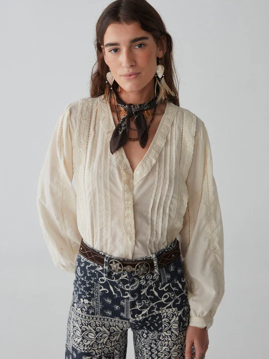 Blusa HAMLET crudo Maison Hotel.