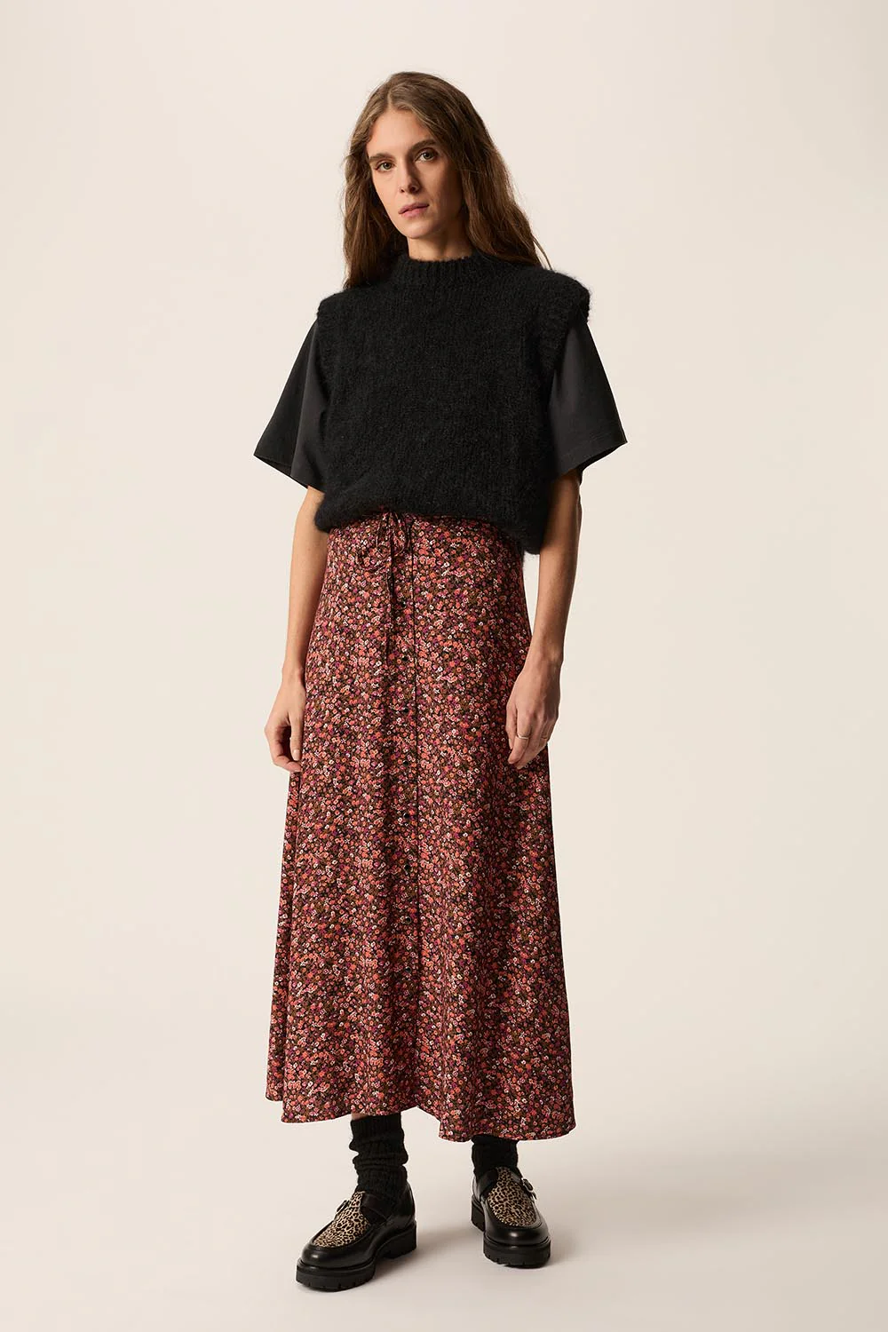 Falda ELIZETTE estampada flores Des Petits Hauts.